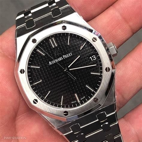 ap black dial|Audemars Piguet 愛彼 Royal Oak .